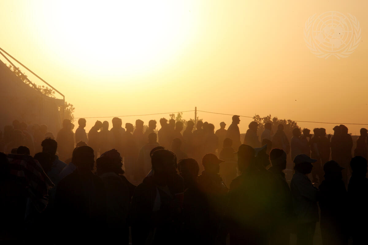 Refugees at Libya-Tunisia border